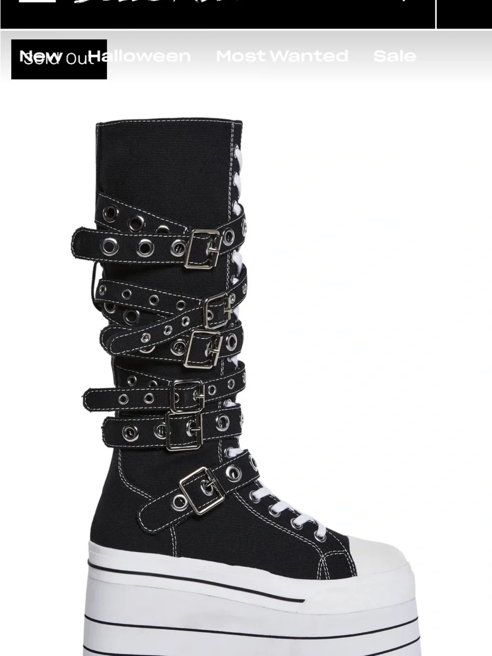 🍄Dolls kill street punk rivet boots gothic style/rave party 🎈 sz 5🍀